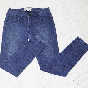Rewind Distressed Leopard Low Rise Skinny Jeans